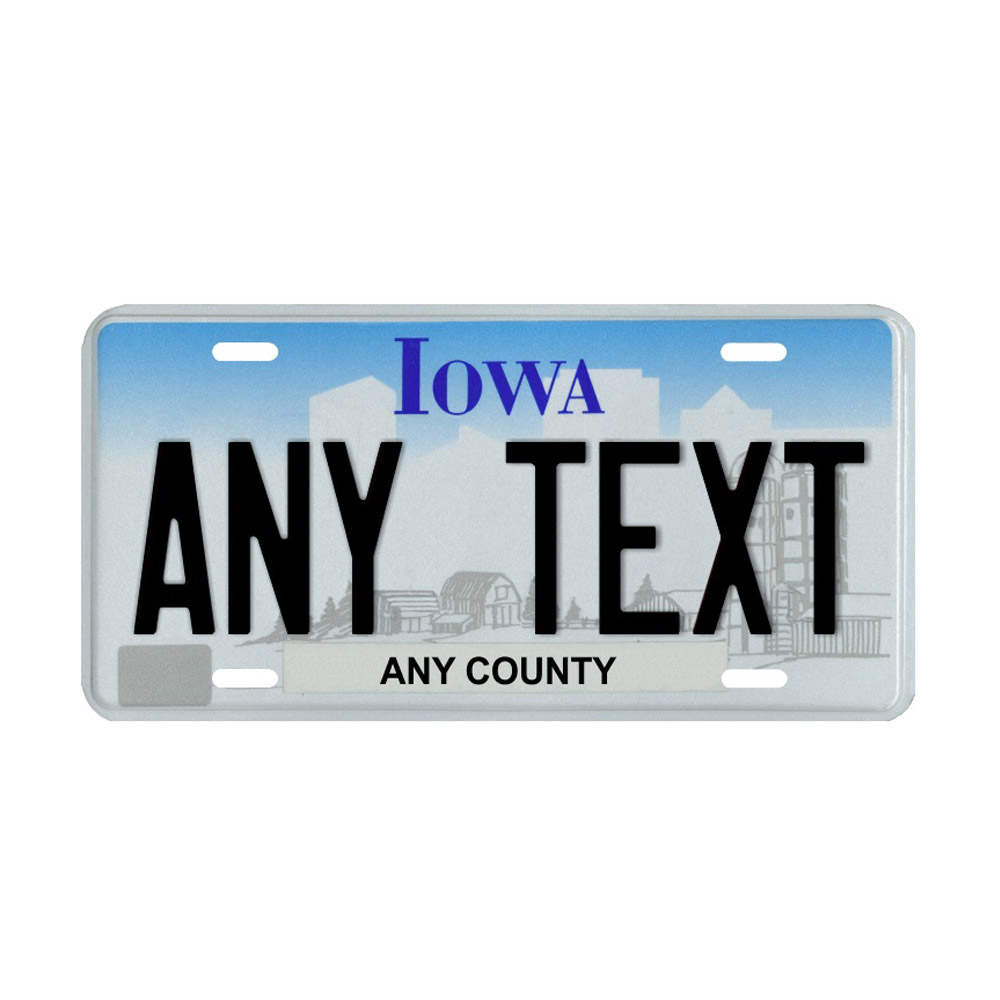 Iowa Custom Plate
