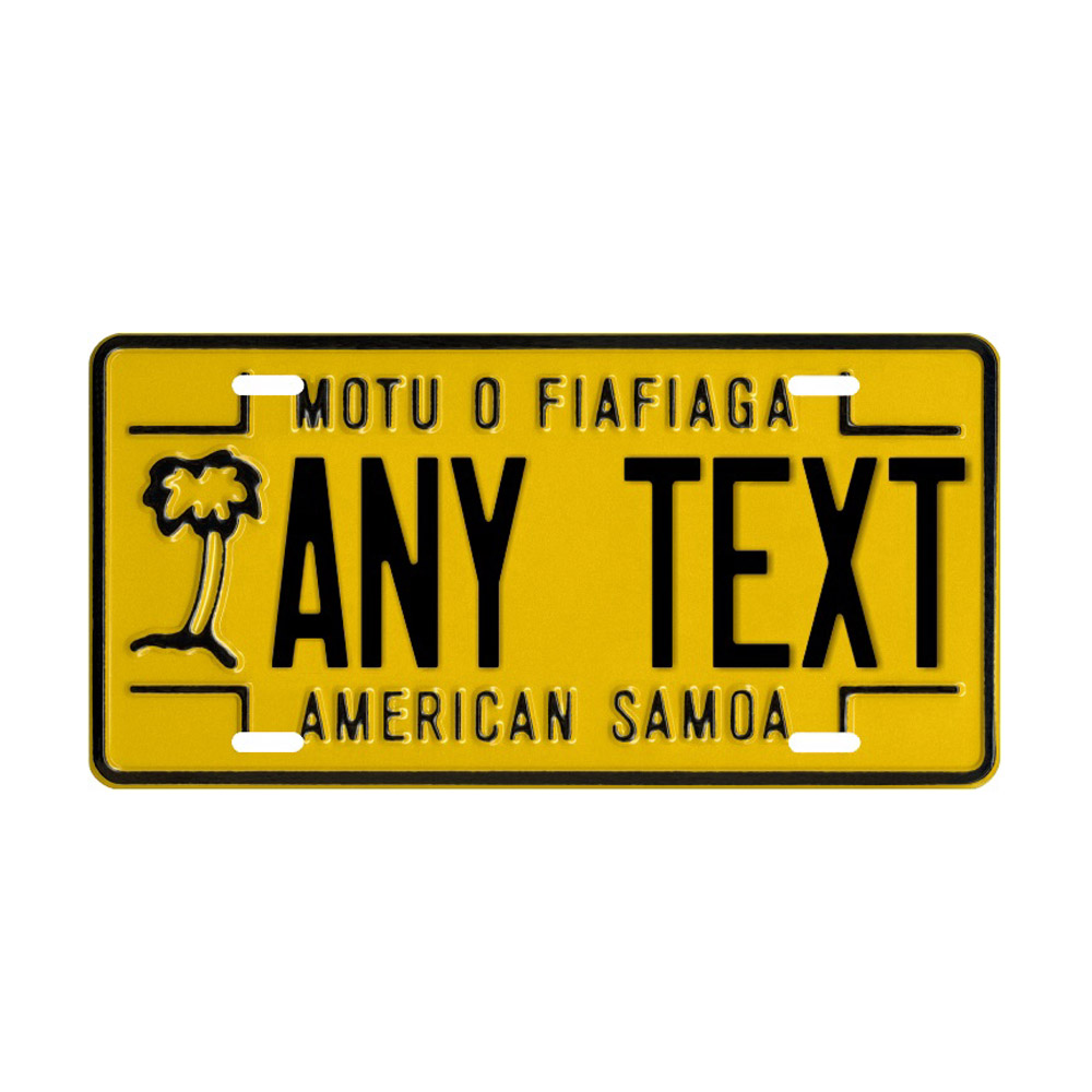 American Samoa Custom Plate