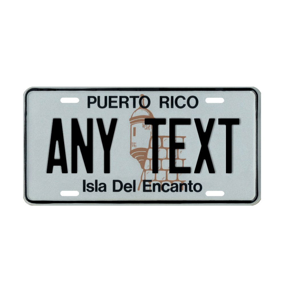Puerto Rico Custom License Plate