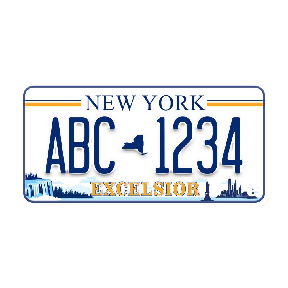 New York Custom Plate AB 1234